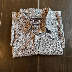 Michael Kors Men’s Black & White Micro Dot Button-Down Shirt